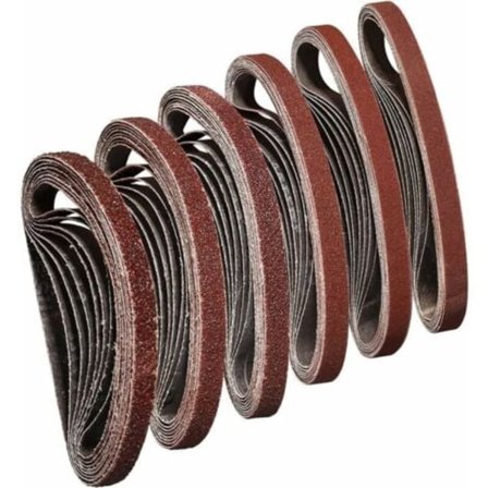 DPZO Slipebelte 10X330 mm Slipebelte 40/60/80/120/180/240 for sliping, polering og støvfjerning, ideell for tre (48 stk)-DPZO.pa