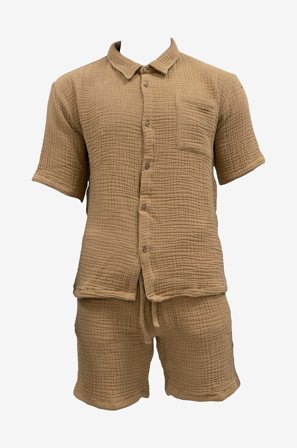 Gustav Ovland - Pyjamas Nicola - Beige - Badrockar - S/M - Från Homeroom