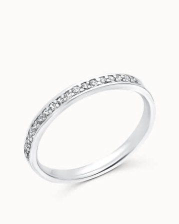 Eternity Ring Julia 18K White Gold Natural Diamonds Half-eternity