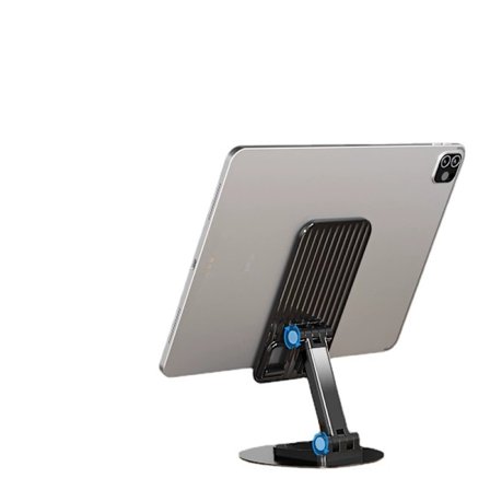 Sammenleggbar mobilholder for skrivebord med 360° roterende base – Mobilholder kompatibel med alle iPhone- og Android-smarttelefoner (svart)