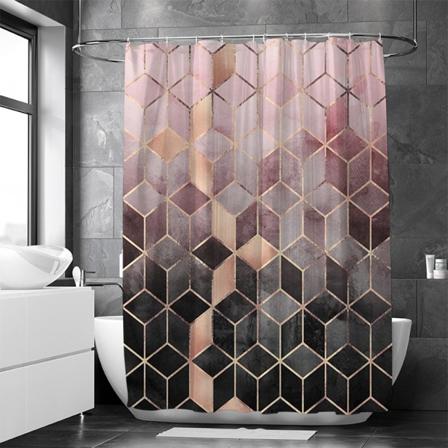 Moderni geometrinen graafinen printed vedenpitävä suihkuverho - Perfet #3 180*200cm