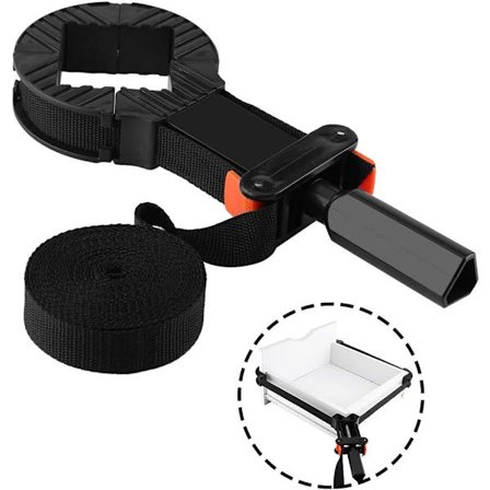 1 st svart 4m bandklämma, justerbar vinkel snabbklämma, hörn