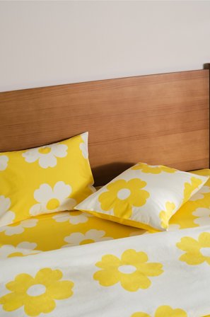 Jotex - 2-pakke Putetrekk 50x60 Cm Gul/naturhvit - WERNER - Kjøp Putevar hos Jotex