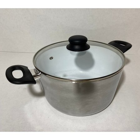 Gryta och glaslock, 4,2 L, keramisk beläggning