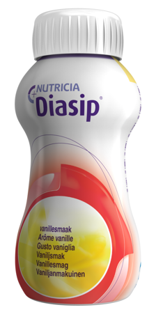 Diasip Fullverdig næringsdrikk med lav glykemisk indeks (GI), Vanilje, 4x200 ml