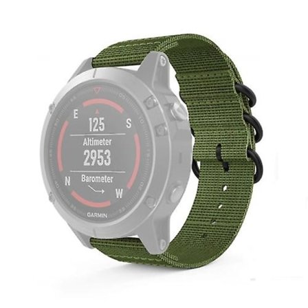 Til Garmin Fenix ​​3 / 5x Universal 26mm tre-rings nylon urrem