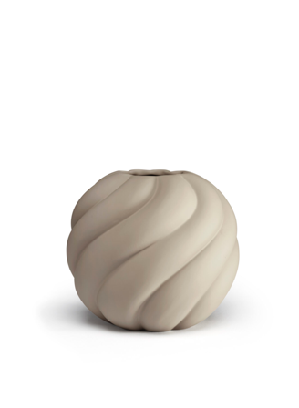 COOEE Ball-Twist Vase Sand Ø12xH12