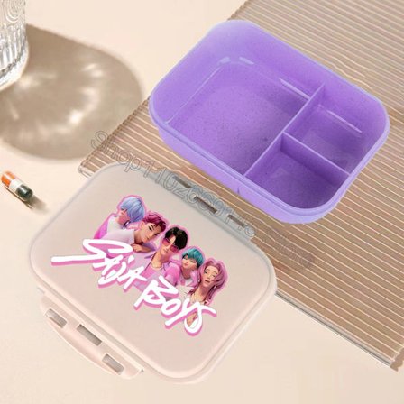 Kawaii K-Pop Demon Hunters Bento Madpakke til børn - Gave til opbevaring af mad med stor kapacitet