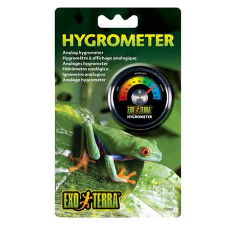 Exoterra - Analogt hygrometer - luftfuktighet i terrarium svart 5 cm - Reptil - Luftfuktighet - Termometer - ZOO.no