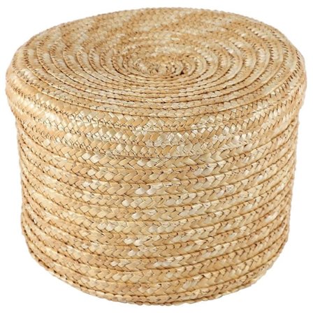 Vetekransvävd Förvaringskorg Innovativ Korg Rustik Naturlig Brun Förvaringsdekor