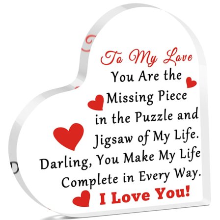 Akryl par plaketter, en gave til min elskede, en bryllupsdagsgave, en Valentinsdagsgave, til min kæreste, kæreste, mand eller kone.