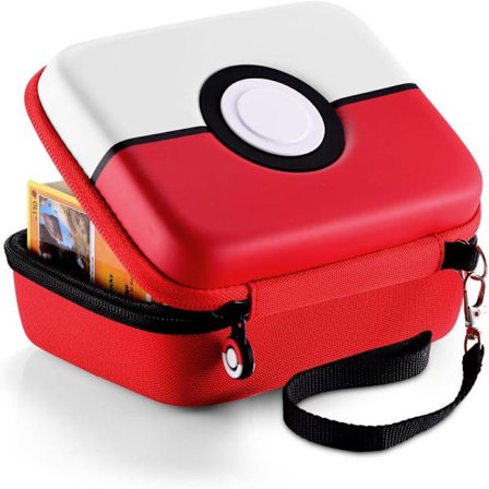 Hårdt Skal Spillekort Bæretaske Holder - Rummer op til 400+ Kort - Rød & Hvid