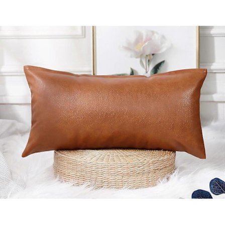 Tekonahkainen lannerangan tyynynpäällinen 30 x 50 cm, koristeellinen pitkä lannerangan tyynynpäällinen sänkyyn (FMY)