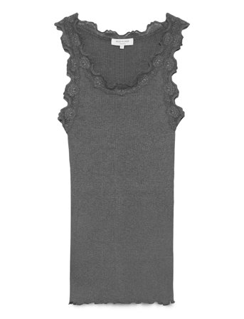 Rosemunde | Rwbabette Silk Sl U-Neck Long Lace | XL