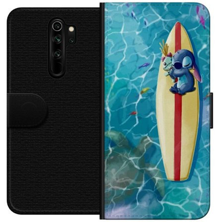 Yhteensopiva Lompakkokotelo Xiaomi Redmi Note 8 Pro Rentouttava kuvitus Stitchistä levähtämässä selkälaudalla selkeässä turkoosissa vedessä