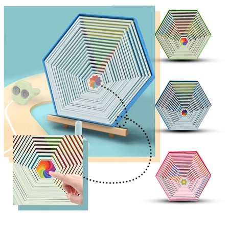 3D Print Hexagons Fidget Toy Toys For Children With Magnets Decompression Toy U
