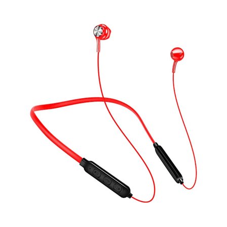 Bluetooth-hörlurar Magnetisk nackhängande öronsnäckor Brusreducerande in-ear-hörlurar(Röd)