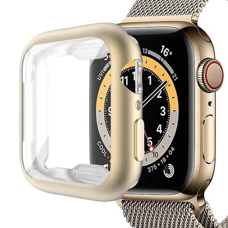 Apple Watch Series 3 / 2 / 1 38mm Case Electroplating flexible Watch Cover with Screen Protector - Gold