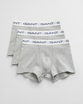 GANT - Teen 3-pakning trunks, boksershorts til herre light grey melange
