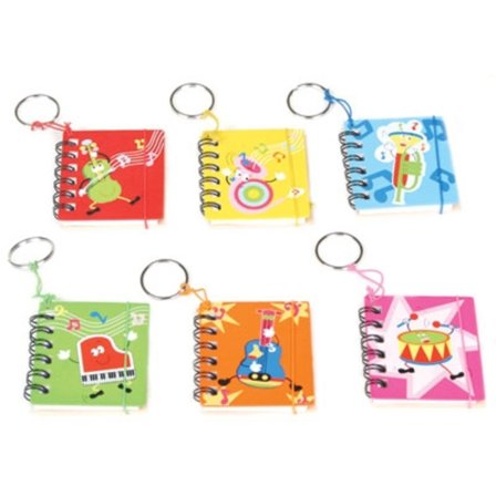 Noteringsbok på nyckelring - gul