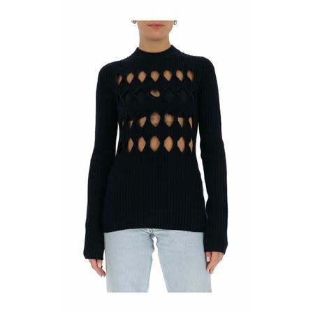 Victoria Beckham - Stickade Tröjor & Koftor - Svart - Dam - Storlek: S, Dam, Storlek: S