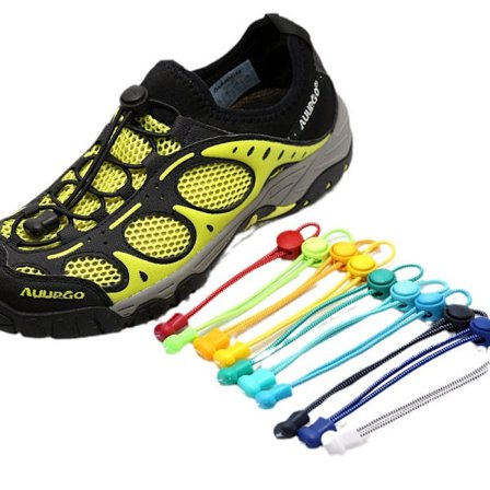 2 paria joustavia kengännauhoja (sis. kiristysnauhat) yksivärisiä -