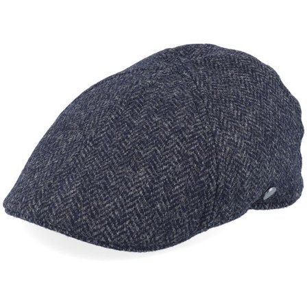 Lierys - Blå flatcap Keps - Duck Cap Wool Navy Flat Cap @ Hatstore