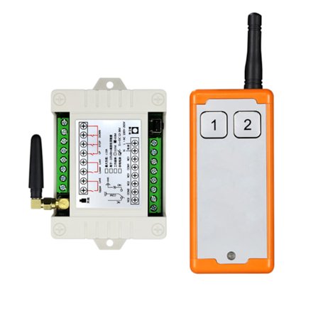 Universal trådløs fjernbetjening 315/433Mhz 12V-48V 2CH relæmodtager og senderfjernbetjening til LED-motor vandpumpe