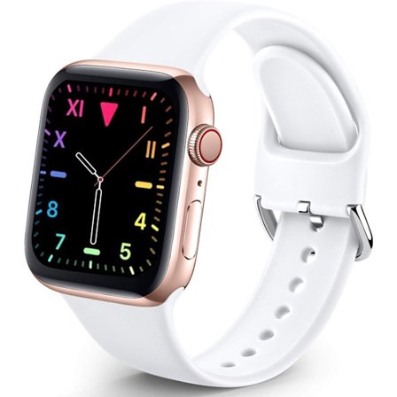 Sportband kompatibel med Apple Watch iWatch-band unisex, mjuka silikonarmband för Apple Watch 3 6 5 4 2 1 SE