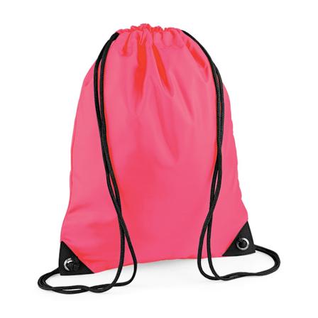 Bagbase Premium Gymsac Vanntett Veske (11 Liter) (2-pakning) Fluorescerende Rosa One Size Fluorescent Pink