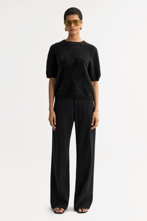 Soft Goat - Brushed short sleeve - M - Black