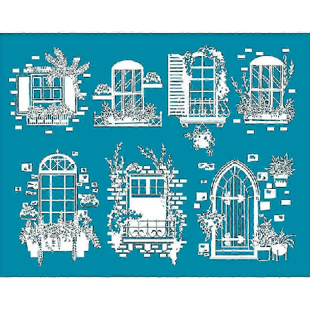 5x4 tommer Vindue Tema Ler Stencils Vindue Dør med Blad Silke Skærm til Polymer Ler Plante Vindue Silke Skærm Stencils