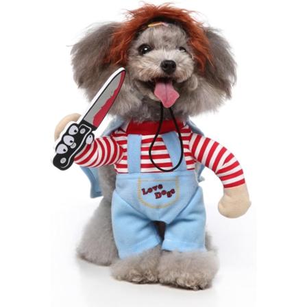 Koiran Halloween-asu - Spooktacular Cosplay-asu pienille ja keskisuurille koirille ja kissoille, mukaan lukien hattu - Vaatteet lemmikkien Halloween-