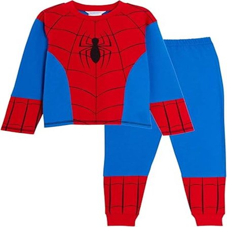 Barnens Spindelmannen Pyjamas Hel Lång Klänning Upp Pyjamas Avengers Nattkläder Set 120cm