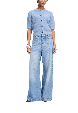 Munthe LOCCA Cardigan Stickat Dam Blå 40