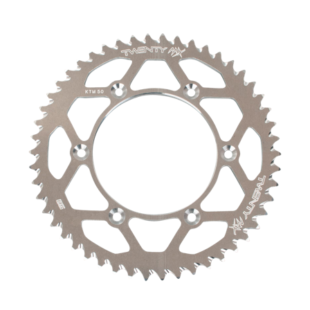 Twenty Rear Sprocket Silver - KTM 125 EXC 1995-2016