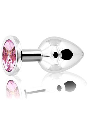 Kjøp Metal Plug Silver/Pink Medium - Analplugg i metall | God pris
