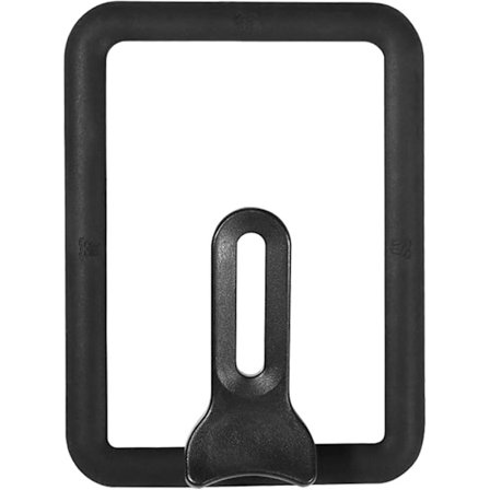 Rektangulärt grytlock glas värmebeständigt svart stekpanna lock med silikonhandtag (15 x 18 cm)