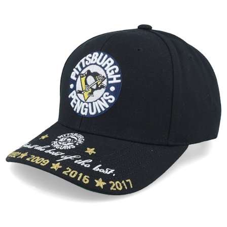 Mitchell & Ness - NHL Black adjustable Czapka Z Daszkiem - Pittsburgh Penguins Against The Best Pro Vintage Black Adjustable @ Hatstore