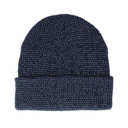 Beechfield - Blauw cuff Beanie - Reflective French Navy Cuff Blank Beanie @ Hatstore