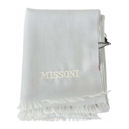 Missoni White Cashmere Uni Neck Warmer Wrap Scarf , Wit , Dames , Maat: ONE Size Sjaals