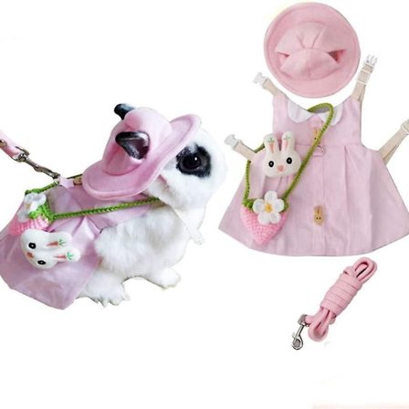 Kjole til kjæledyrkanin, søt påskekostyme for små dyr KLB