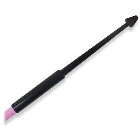 Nagelpolerande kvartskrubbstift, borttagare av död hud, manikyrverktyg (svart)