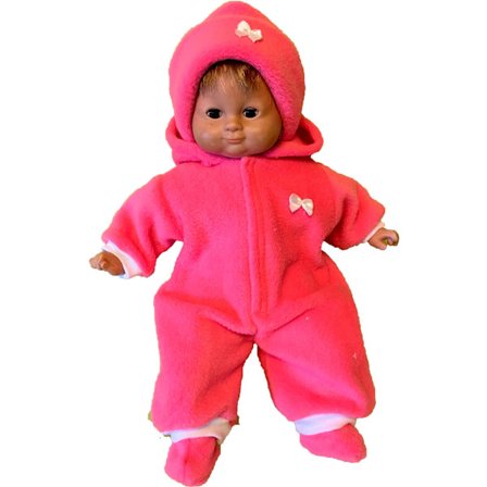 Neonrosa overall-set till Lillan, dockkläder