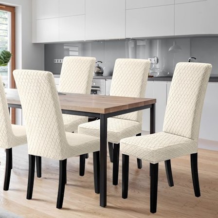 Stolebetræk 4 stk. spisestue stol betræk stretch stol betræk universelt vaskbart aftageligt betræk til spisestue kontor hotel bryllup