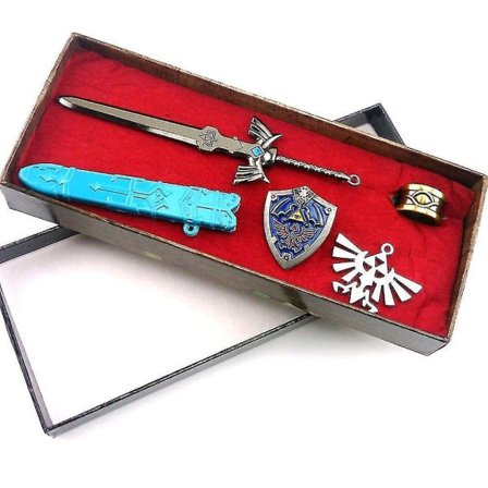 5 st/set Zelda Legend Sky Sword Nyckelring Hängsmycke Halsband