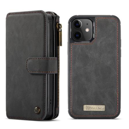 Caseme Läderfodral Med Magnetskal, Iphone 12 Mini, Svart Svart