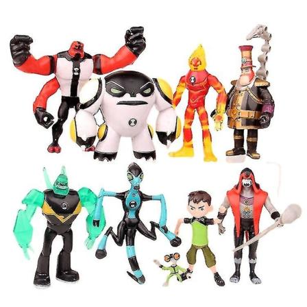 9 stk Legetøjsdukke Ben 10 Defenders Of The Earth Juvenile Hacker Anime Dukke Legetøjsmodel Børnelegetøj Fødselsdagsgave
