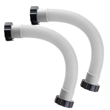 2-pak Pool Sandfilter Pumpe Slange, Sammenkoblingsslange med Møtrikker til Intex 16" Saltvandssystem og Pool Sandfilter.