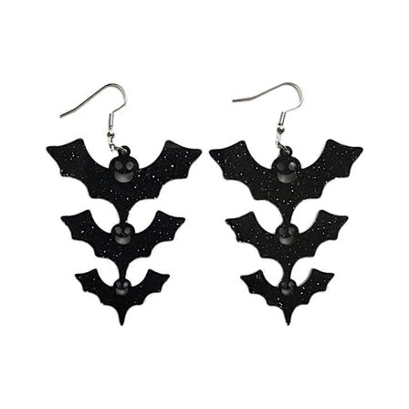 Mode Smykker Flagermus Form Hænge Øreringe Kvinder Halloween Bryllupsfest